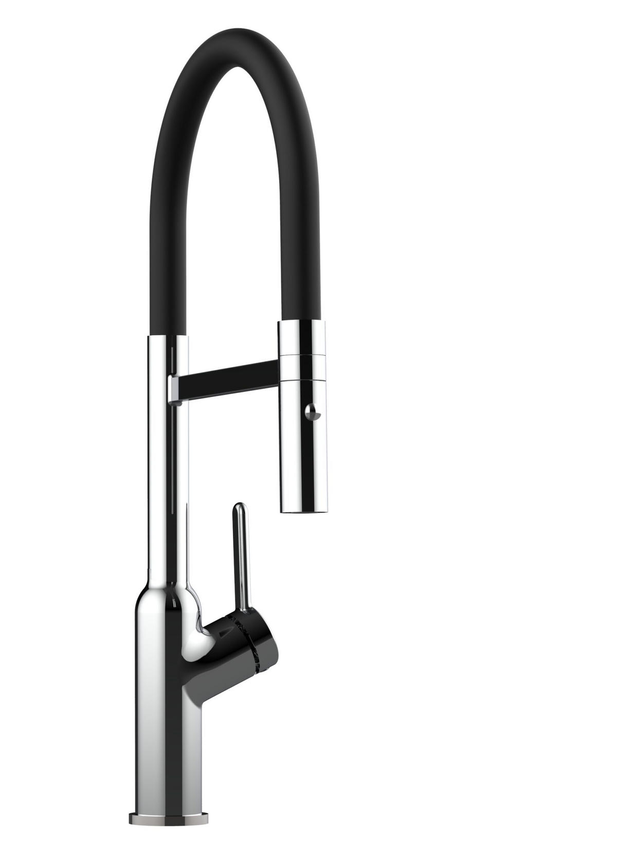 KÜCHENARMATUR, Verchromt und Schwarz, 2-Strahl-Brause - Chromfarben, Metall (23/46.5/23cm) - VIZIO