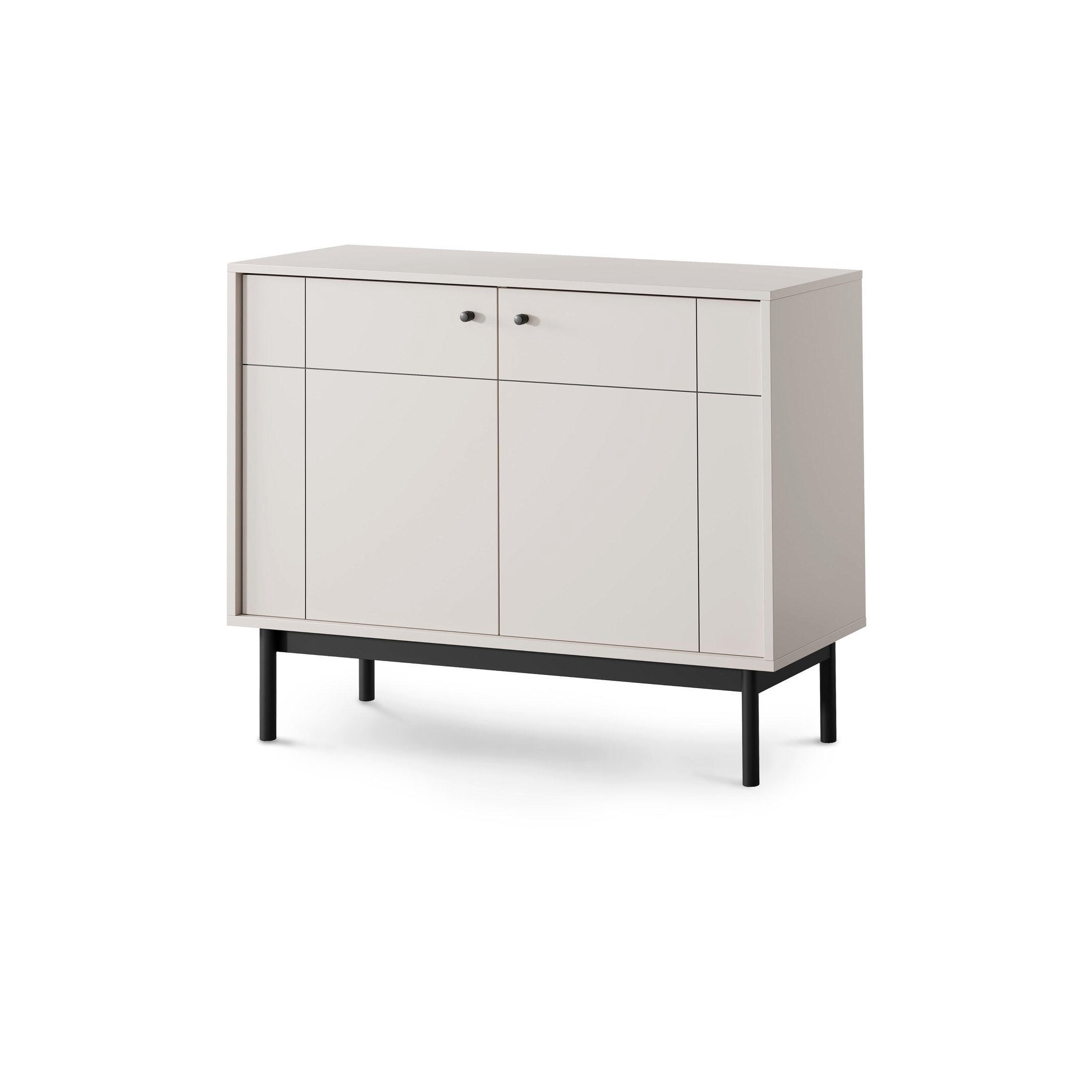 KOMMODE Sabi Kaschmir - Hellgrau, Holzwerkstoff (103.5/83.5/39cm) - Pillovely