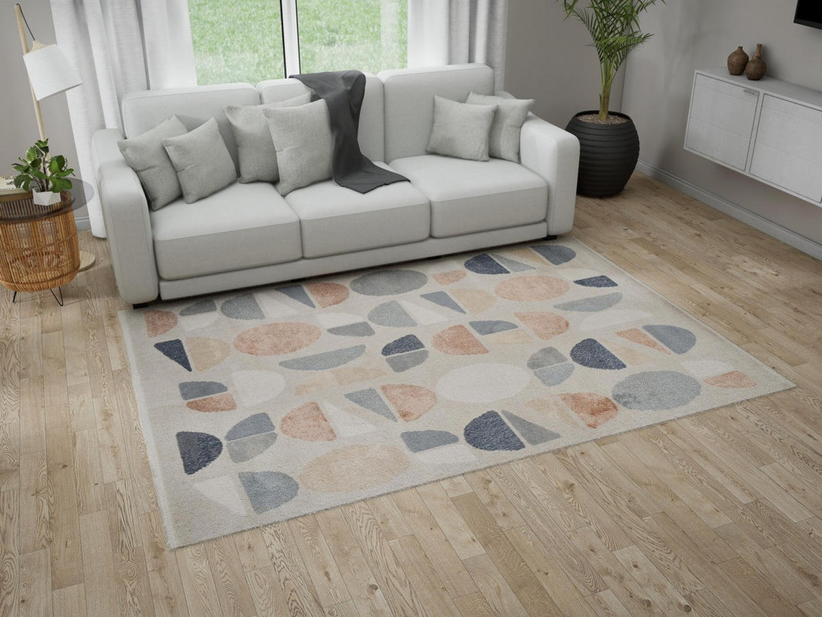 KURZFLOR-TEPPICH Savannah Blau/Grün 200x290 cm - Multicolor, Textil (200/290cm) - Vercai Rugs