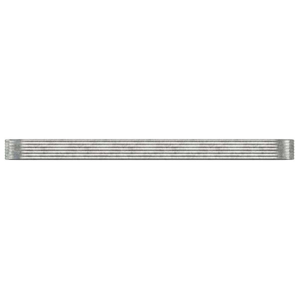 HOCHBEET Verzinkter Stahl 507x100x36 cm Silbern - Silberfarben, Metall (100/36/507cm) - furnicato