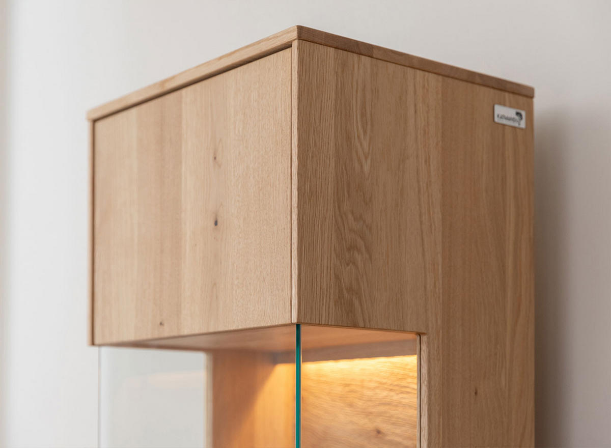 HÄNGEVITRINE Tirano Eiche Natur 43 / 33 / 142cm - Eichefarben, Holz (43/142/33cm) - Feldmann-Wohnen