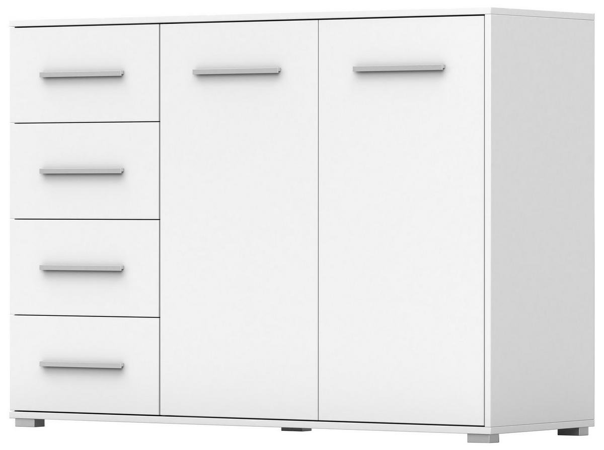 KOMMODE - Highboard IRYS 01 2D4S Weiß - Weiß, Holzwerkstoff (135/95/45cm) - Möblo