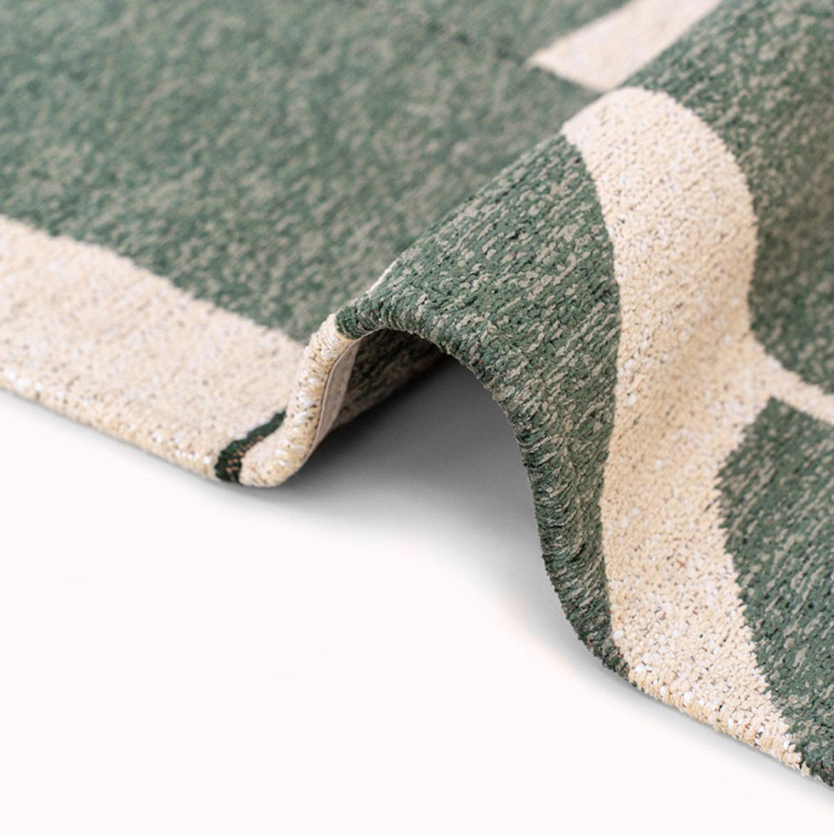 TEPPICH Sea Spray Craft Papercut 80/150 cm - Grün, Textil (80/150cm) - Louis De Poortere