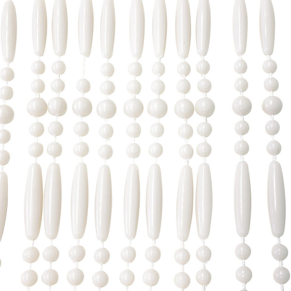 PERLENVORHANG - Robin - 90x220 cm - Weiß - Weiß, Kunststoff (90/220cm) - IVOL