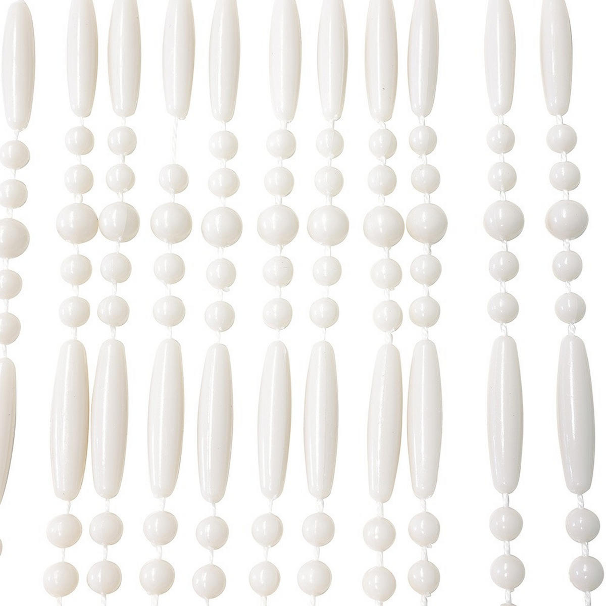 PERLENVORHANG - Robin - 90x220 cm - Weiß - Weiß, Kunststoff (90/220cm) - IVOL