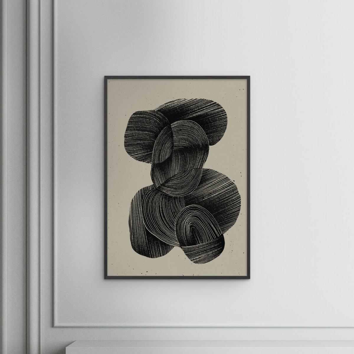 POSTER mit Rahmen Treechild - Straw No.2 - Schwarz, Holz/Papier (70/100cm) - Poster&Frame