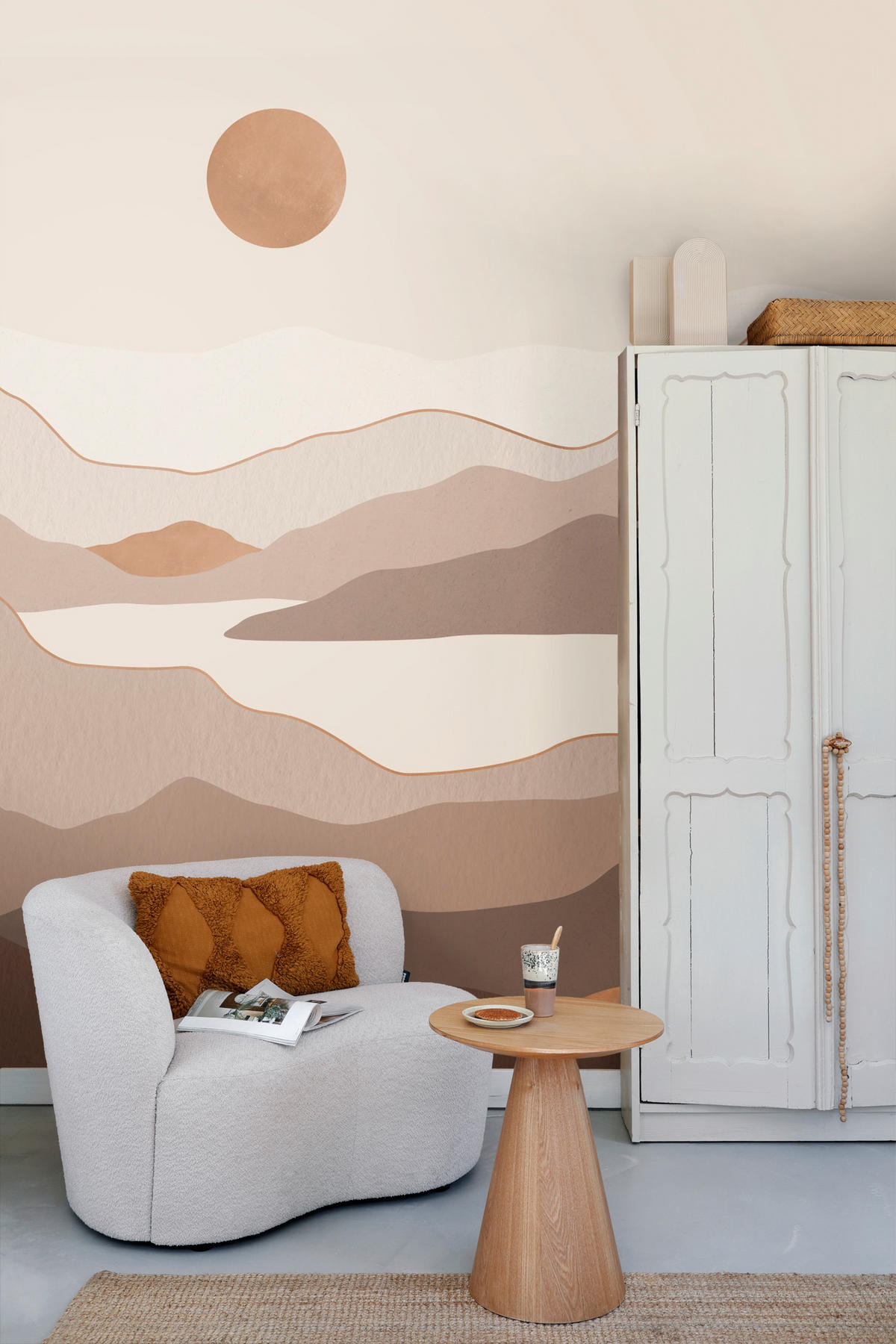 FOTOTAPETE Wüstenlandschaft 250 x 279 cm - Braun, Papier (250/279cm) - ESTAhome