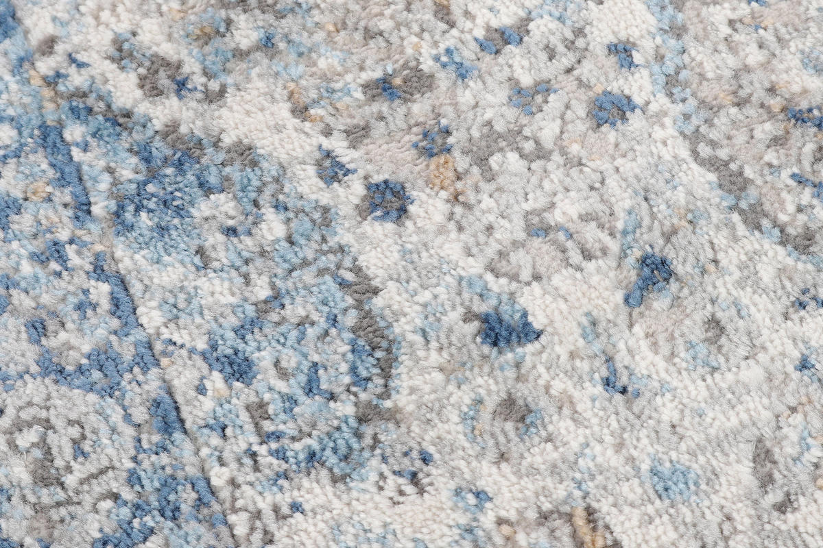 TEPPICHLÄUFER VALLEY hellblau vintage 120/200 cm - Hellblau, Textil (120/200cm) - Tapiso