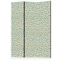 PARAVENT Akustik 3-tlg 135x172 cm T rkise Punkte - Multicolor, Holz/Textil (135/172/3cm) - Muralo