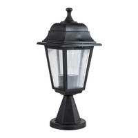 SOCKELLEUCHTE Ipswich - Schwarz, Kunststoff (15/15/38cm) - lux.pro
