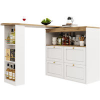 L-FÖRMIGER Schrank 105x39x102cm Weiß mit drehbarem Seitenrahmen & 4 Schubladen - Weiß, Holzwerkstoff (105/102/39cm) - Modfu