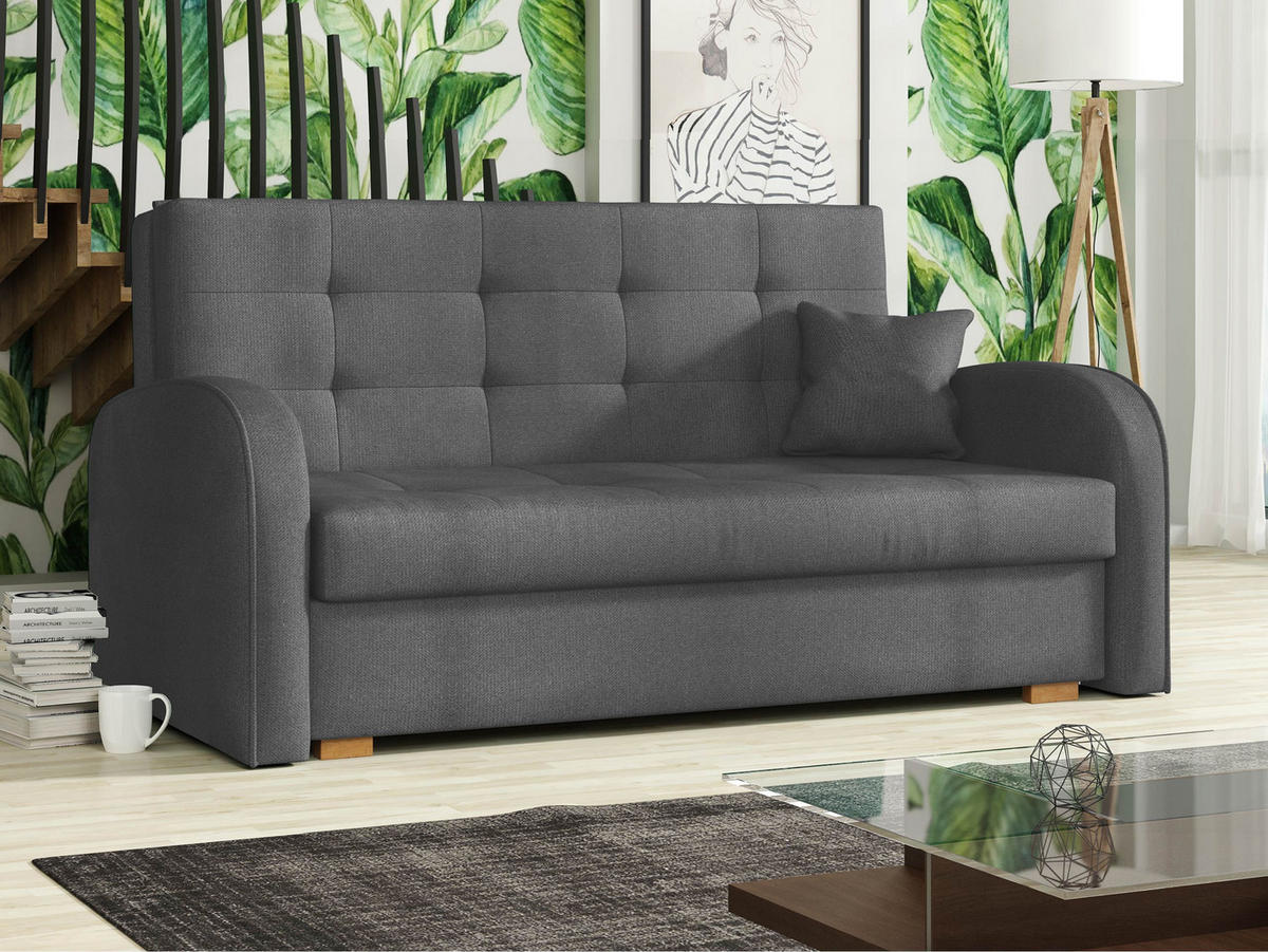 SCHLAFSOFA Viva Gold III - Braun/Grau, Holz/Textil (153/85/98cm) - MIRJAN24