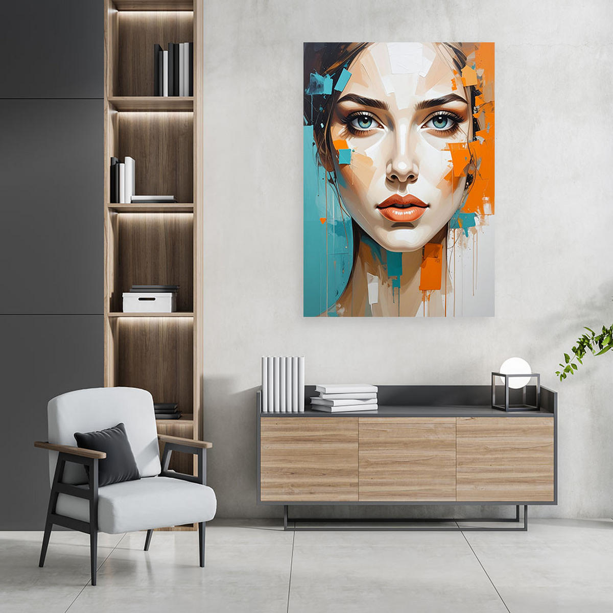 LEINWANDBILD Menschen & Charaktere 80x120cm - Multicolor, Textil (80/120cm) - Feeby