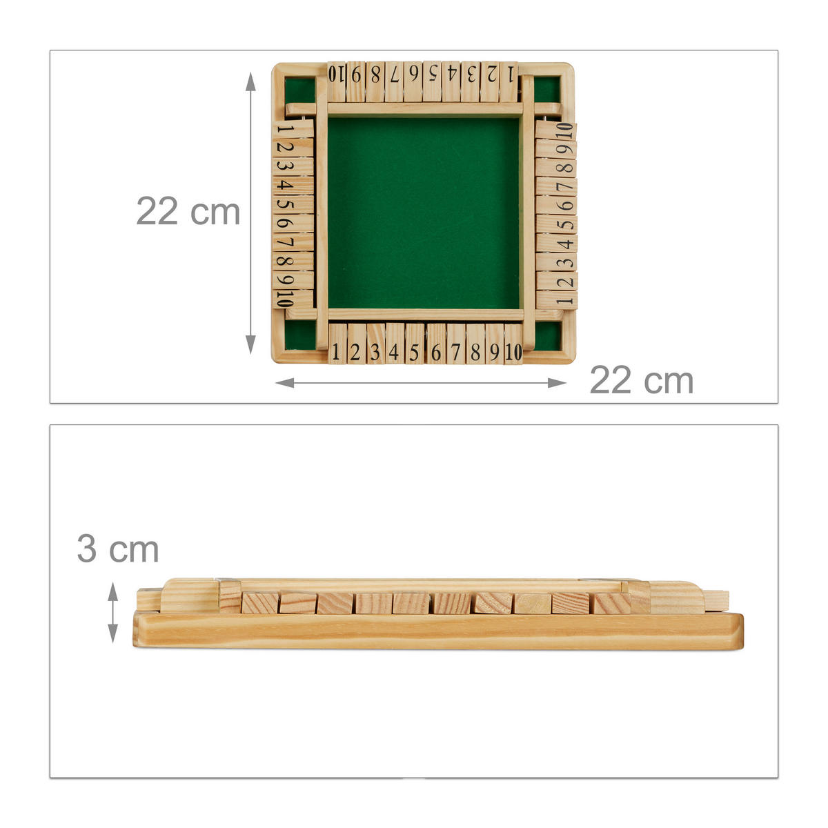 SHUT Box - Multicolor, Holz/Holzwerkstoff (22/22cm) - Relaxdays