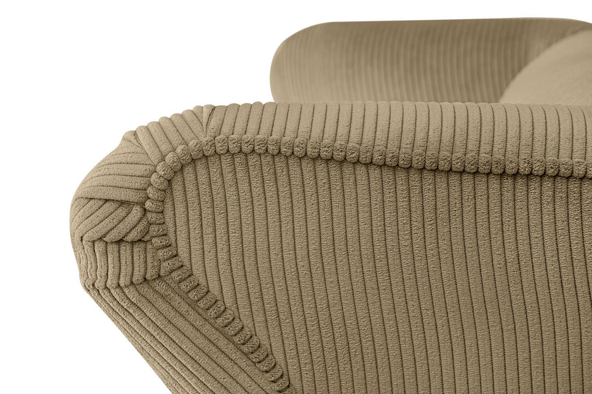 OHRENSESSEL STRALIS inklusive dekorativem Kissen, creme - Creme/Braun, Textil (82/108/80cm) - KONSIMO®