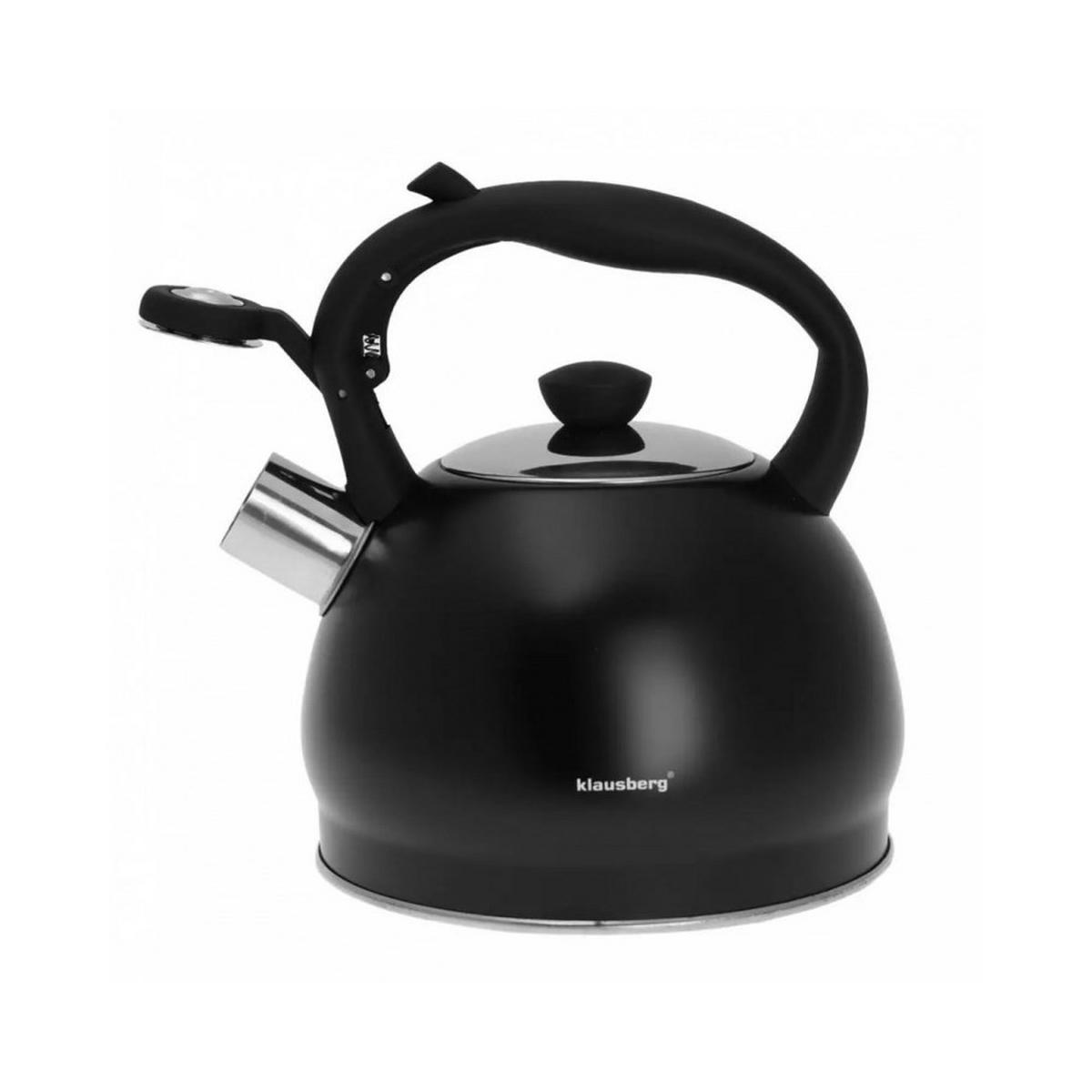 WASSERKESSEL Schwarz 23/19.5/22 cm 7757 - Schwarz, Metall (23cm) - Klausberg 