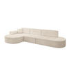 ECKSOFA Ottomane Links TARO-L2 - 328x171x79,5 cm Beige - Beige, Holzwerkstoff/Textil (328/171cm) - ALTDECOR