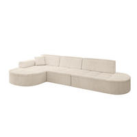ECKSOFA Ottomane Links TARO-L2 - 328x171x79,5 cm Beige - Beige, Holzwerkstoff/Textil (328/171cm) - ALTDECOR