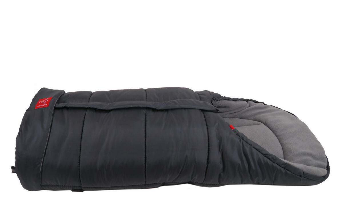 KINDERWAGEN-FUSSSACK Iglu Thermo Fleece, anthracite/light grey - Grau, Textil (48/6/105cm) - Kaiserbaby