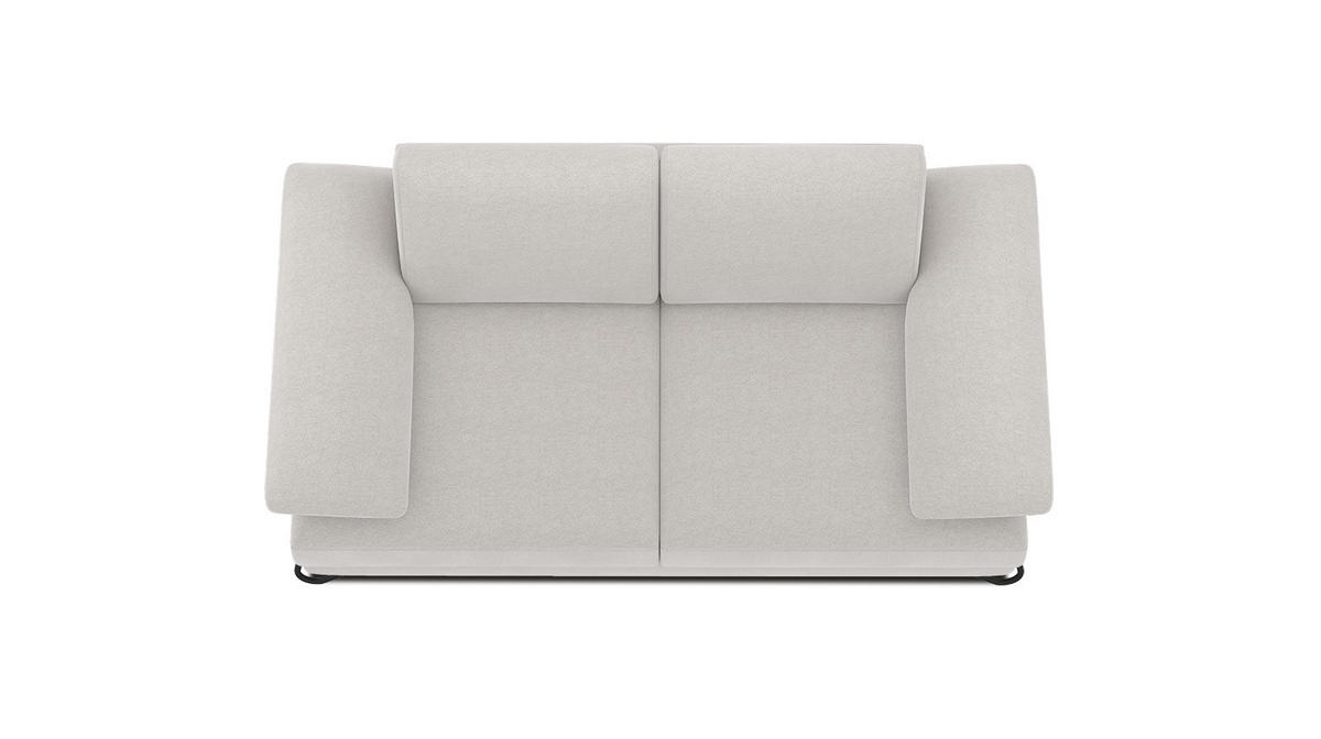 SOFA LORI 2-Sitzer, weiß - Schwarz/Weiß, Holzwerkstoff/Textil (185/87/96cm) - Courtois Laville