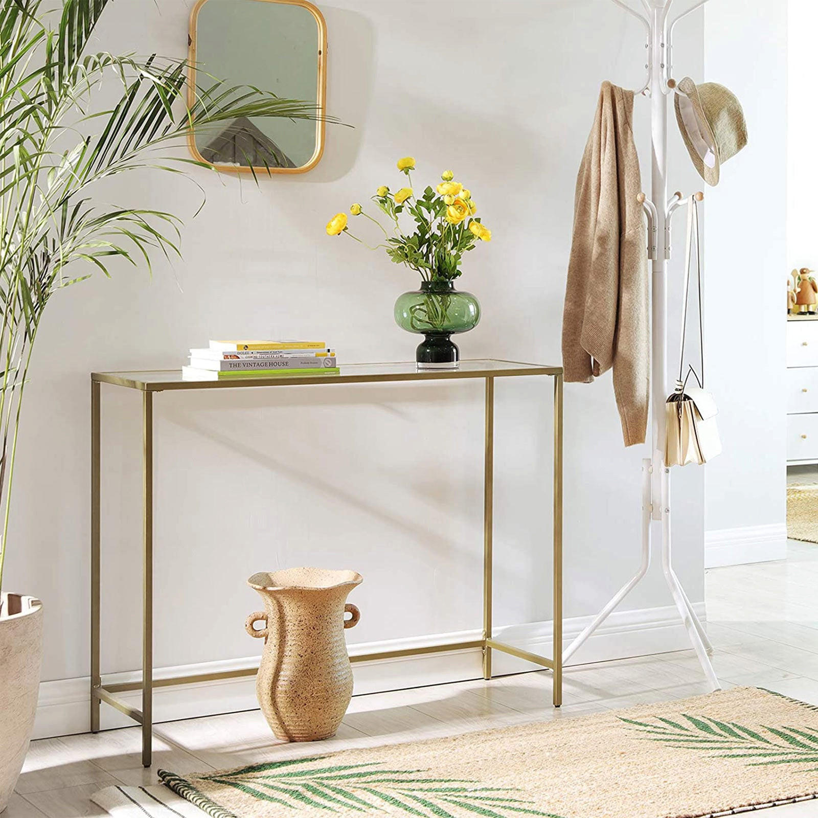 Thumbnail - Hansiro Konsolentisch, Gold, Metall, 35x80x100 cm, Wohnzimmer, Wohnzimmertische, Konsolentische