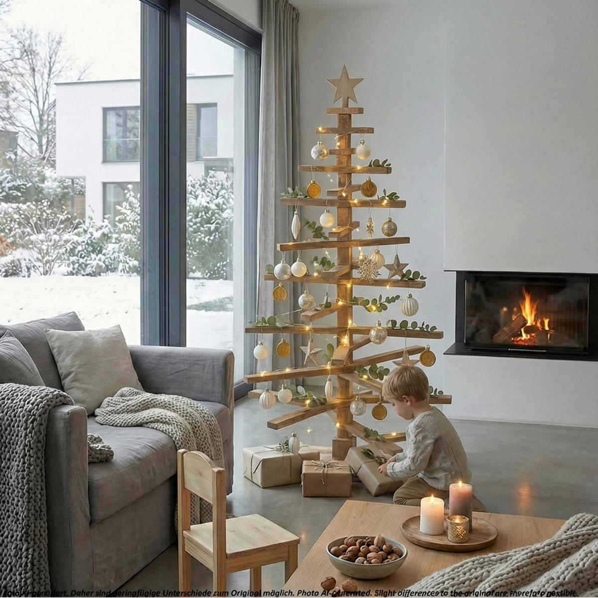 DEKO-WEIHNACHTSBAUM Braun - Braun, Holz (130cm) - MCW