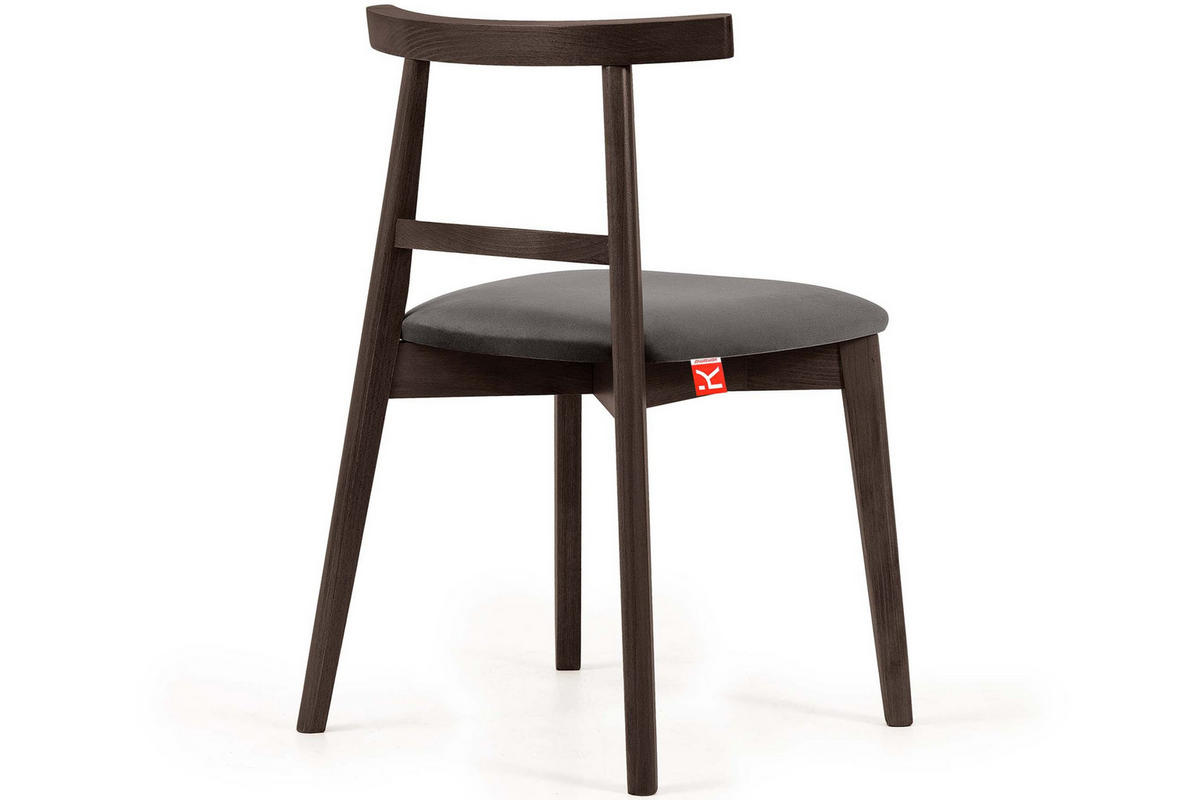 ESSTISCHSTÜHLE LILIO 2 St Vintage, Grau / dunkelbraun - Dunkelbraun/Grau, Holz/Textil (47/76/45cm) - KONSIMO®