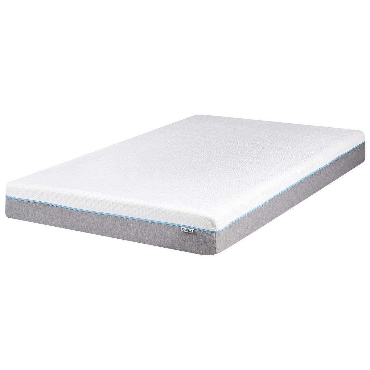 SALTEA DIN SPUMĂ CU MEMORIE H3/4 fixă 120/200 cm Glee - albastru/alb, material textil (120/200cm) - Beliani