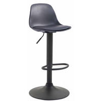 BARHOCKER Kilian, Gestell schwarz, Kunstleder Schwarz - Schwarz, Kunststoff/Textil (39/100/43cm) - TPFLiving