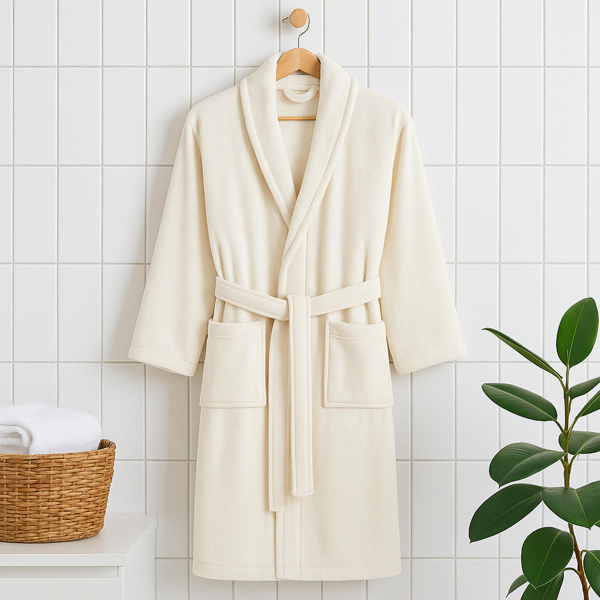 BADEMANTEL Übergrößen ( 4XL -6XL ) Ecru 4XL - Beige, Textil (4XLnull) - Bestlivings