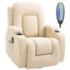 MASSAGESESSEL Kunstleder Cremeweiß - Weiß, Kunststoff/Metall (94/104/85cm) - HOMCOM