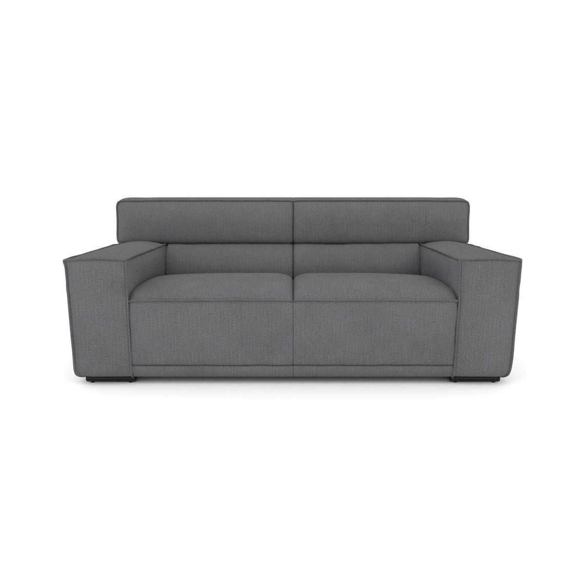 2,5-SITZER Umea Chenille Grau 194/106/78 cm - Grau, Kunststoff/Textil (194/78/106cm) - foamnova