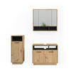 BADMÖBEL-SET Beatrice Artisan-Eiche 3 Teile - Anthrazit/Eiche Artisan, Holzwerkstoff (80/64/40cm) - Vicco