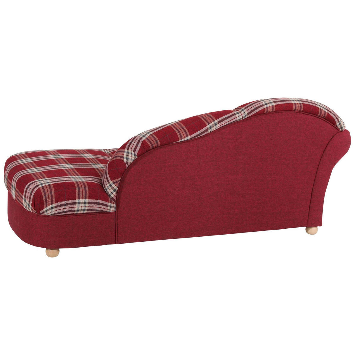 RECAMIERE Armlehne links Kama Bezug Flachgewebe Buche natur / rot - Rot, Kunststoff (191/83/81cm) - 58aufmkessel