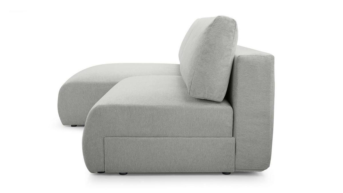 ECKSOFA mit Schlaffunktion Greste, Hellgrau - Hellgrau, Textil (150/223cm) - Meblito