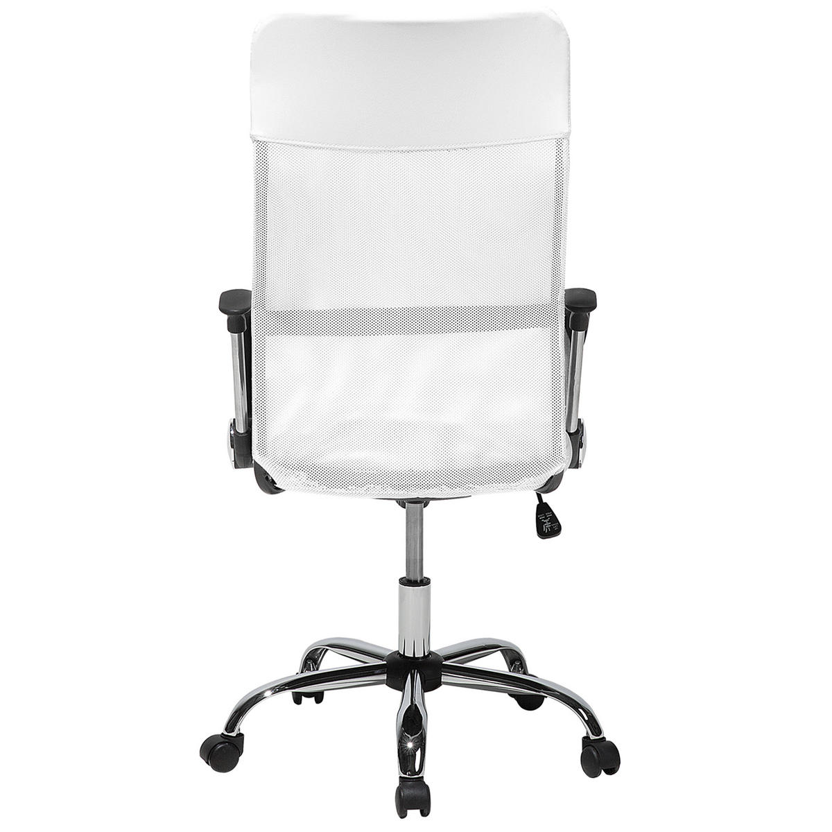 BÜROSTUHL Polyester Weiß Design - Weiß, Kunststoff/Textil (63/114/63cm) - Beliani