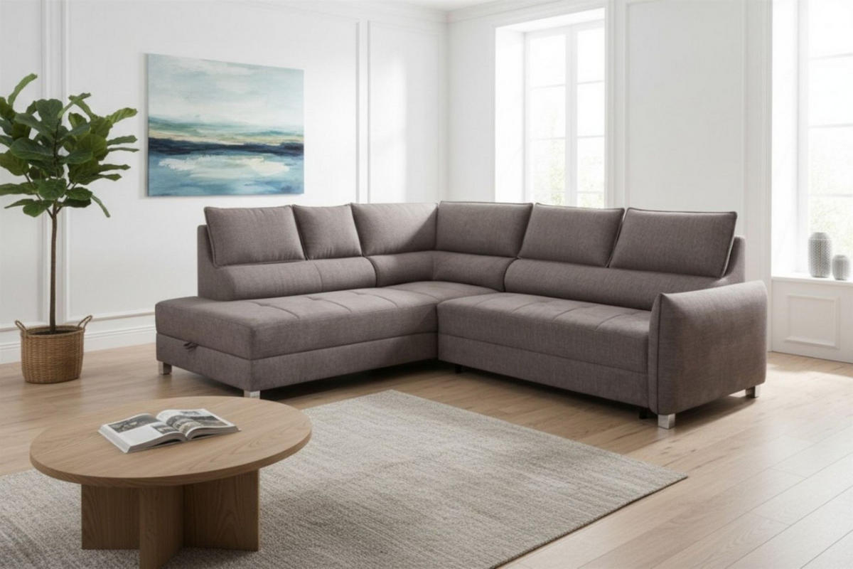 ECKSOFA Marno In Chill Me - Beige, Holzwerkstoff/Textil (200/260cm) - Fun Möbel