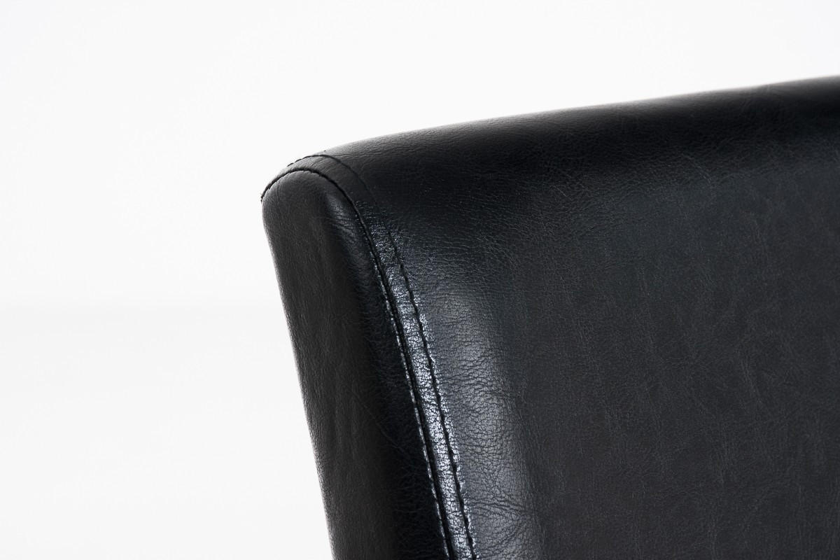 ESSZIMMERSTUHL Ina 91x41x47 cm schwarz - Schwarz, Leder (41/91/47cm) - furnicato