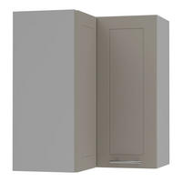 ECKHÄNGESCHRANK Kvantum W12/60 Beige Matt / Grau Matt 60 / 60 / 72cm - Beige/Grau, Holz/Holzwerkstoff (60/72/60cm) - Feldmann-Wohnen