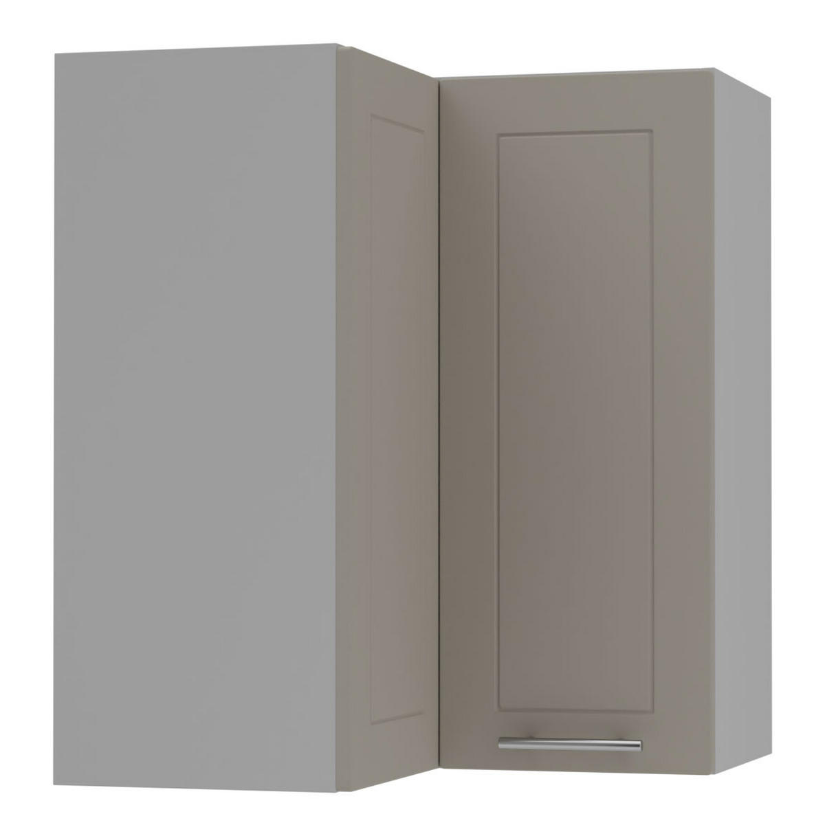 ECKHÄNGESCHRANK Kvantum W12/60 Beige Matt / Grau Matt 60 / 60 / 72cm - Beige/Grau, Holz/Holzwerkstoff (60/72/60cm) - Feldmann-Wohnen