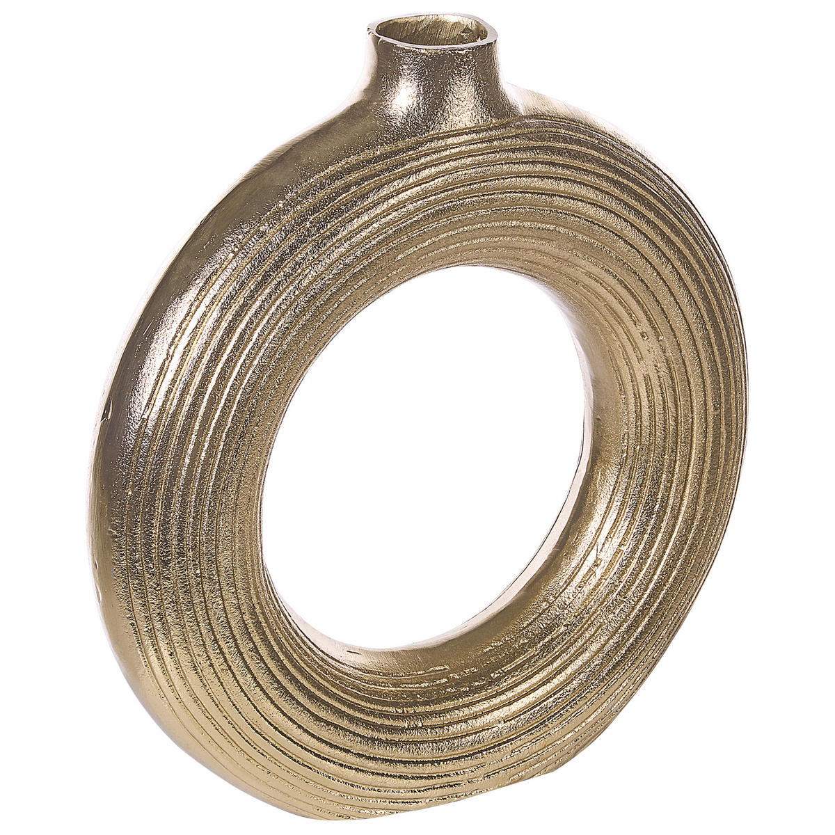 DEKOVASE Aluminium gold Comal - Goldfarben, Metall (40cm) - Beliani