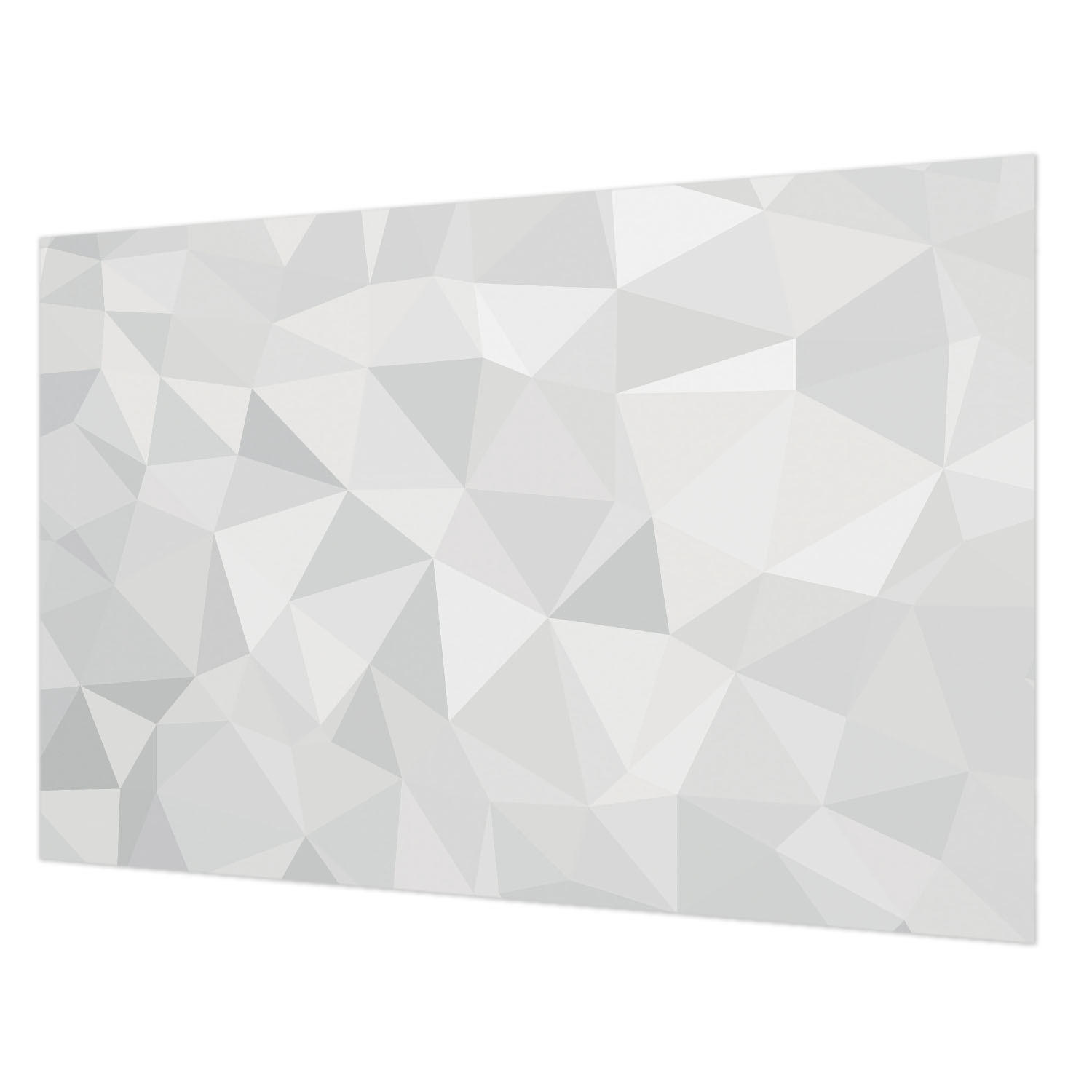 FOTOTAPETE 104x70 cm - Dreieckiges Mosaik - Weiß, Textil (104/70cm) - Wallfluent