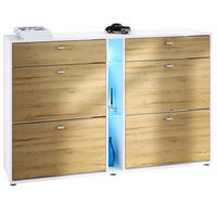 SCHUHSCHRANK Today Fronten in Eiche Natur - Eichefarben, Holzwerkstoff (155.5/95/28cm) - Vladon