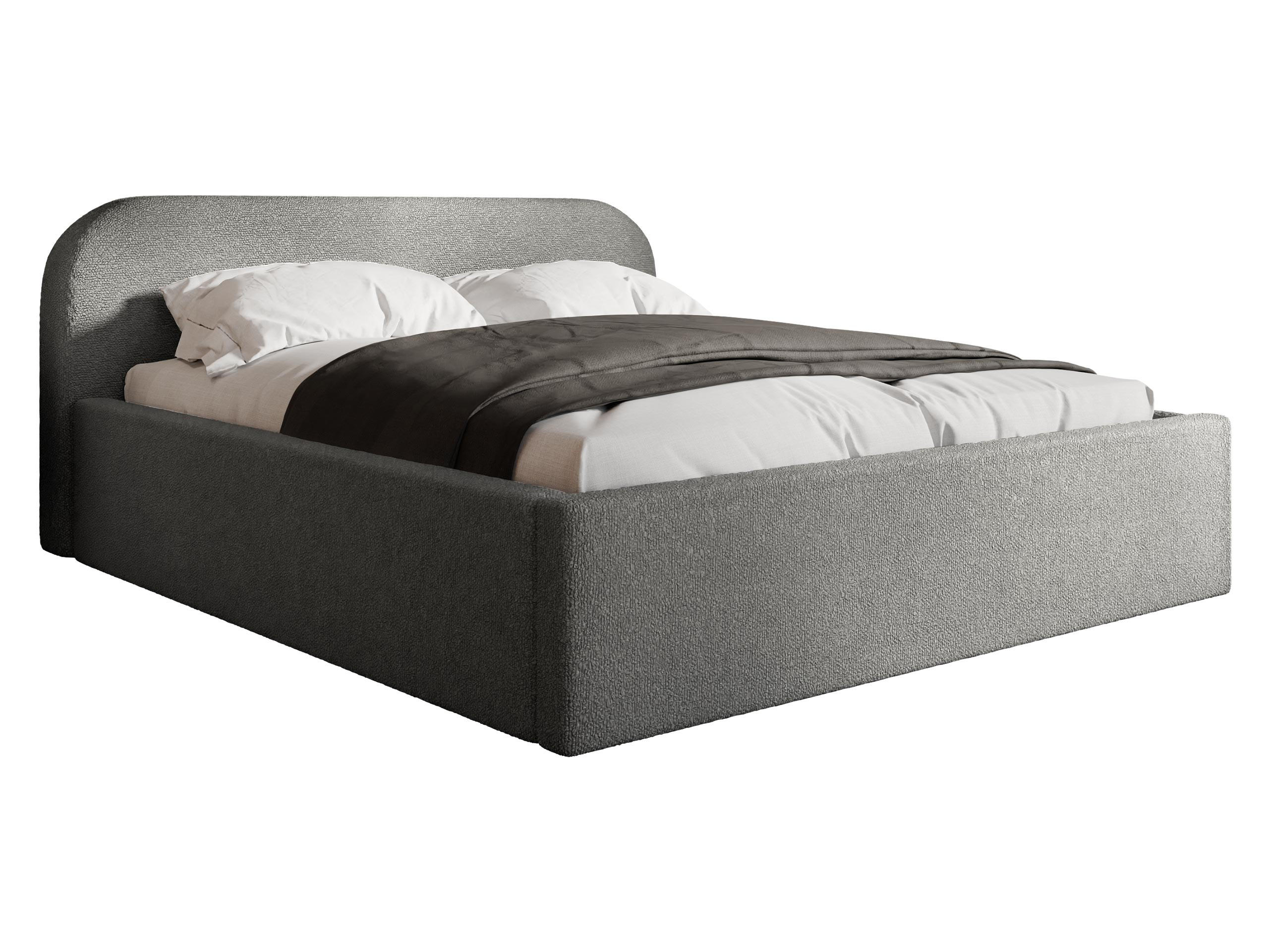 POLSTERBETT Deisin - Naturfarben/Grau, Holz/Holzwerkstoff (180/200cm) - MIRJAN24