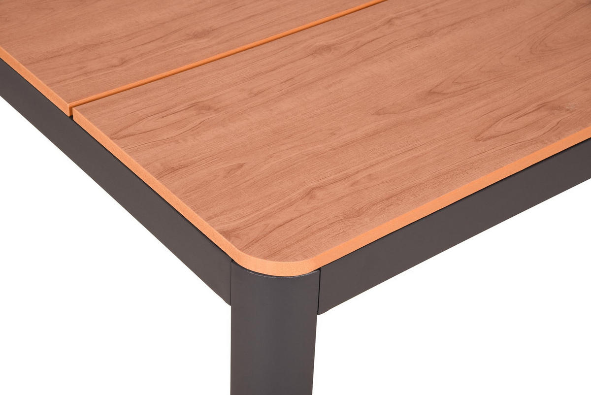 GARTENTISCH Lisa Terrassentisch - Braun, Kunststoff (180/91/74cm) - DELUKE