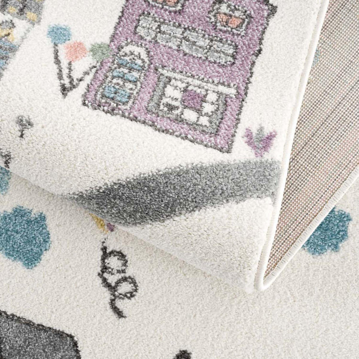 KINDERTEPPICH Anime 9376 Creme 120x120 cm Rund - Creme, Textil (120/120cm) - carpet city