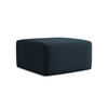 POUF Strukturstoff Blau - Türkis/Schwarz, Holzwerkstoff/Kunststoff (75/37/75cm) - Makamii