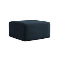 POUF Strukturstoff Blau - Türkis/Schwarz, Holzwerkstoff/Kunststoff (75/37/75cm) - Makamii
