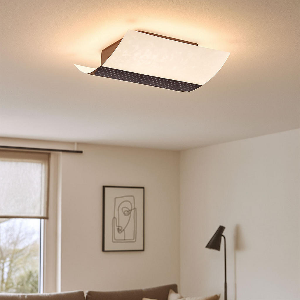 Thumbnail - Led, Braun, Glas, 26.4x8.9x25.4 cm, Lampen & Leuchten, LED Beleuchtung, LED-Deckenleuchten