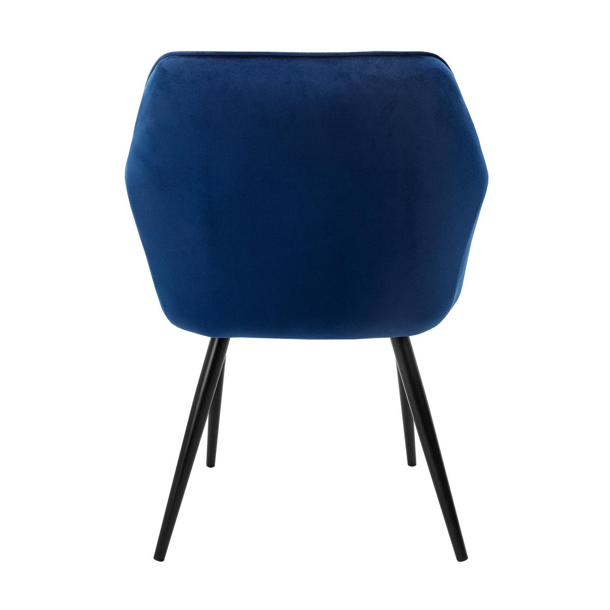 ESSZIMMERSTUHL Samt Dunkelblau 2er Set - Blau, Metall (63/80/60cm) - ML-DESIGN